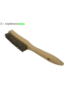SZCZOTKA RĘCZNA DREWNIANA 3-RZĘDOWA INOX 0,3