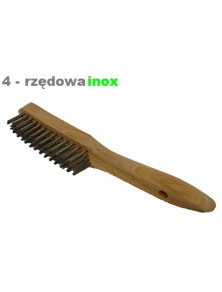 SZCZOTKA RĘCZNA DREWNIANA 4-RZĘDOWA INOX 0,3