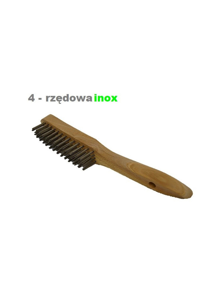 SZCZOTKA RĘCZNA DREWNIANA 4-RZĘDOWA INOX 0,3 SZCZOTKA RĘCZNA DREWNIANA 4-RZĘDOWA INOX 0,3