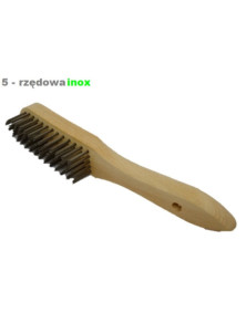 SZCZOTKA RĘCZNA DREWNIANA 5-RZĘDOWA INOX 0,3