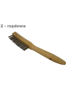 SZCZOTKA RĘCZNA DREWNIANA 2-RZĘDOWA DRUT STAL 0,3