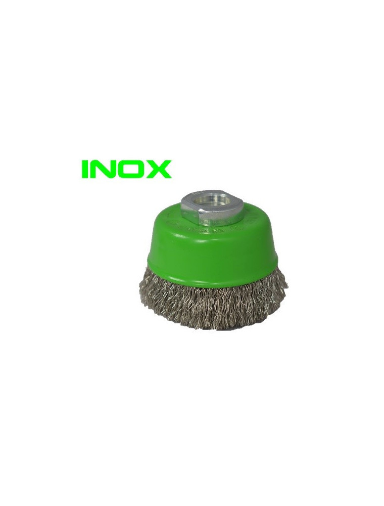 SZCZOTKA GARNKOWA 100MM M14 DRUT FALISTY INOX 0,3 SZCZOTKA GARNKOWA 100MM M14 DRUT FALISTY INOX 0,3