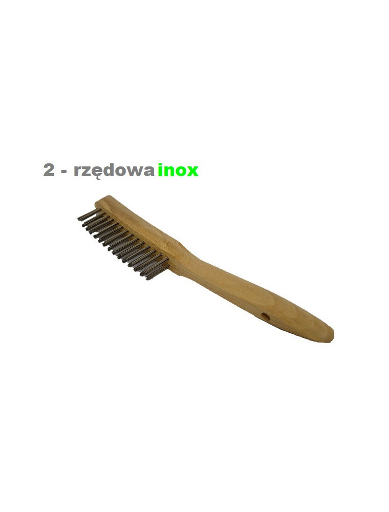 SZCZOTKA RĘCZNA DREWNIANA 2-RZĘDOWA INOX 0,3 SZCZOTKA RĘCZNA DREWNIANA 2-RZĘDOWA INOX 0,3