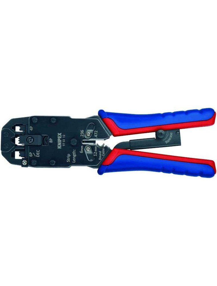 Szczypce do zagniatania wtyków RJ10, RJ11/12, RJ45