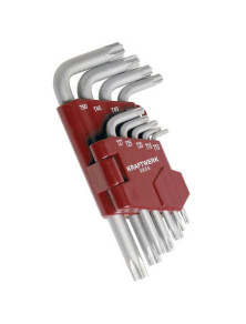 ZESTAW KLUCZY TORX KRÓTKICH T10-T50 (9)/KRAFTWERK/