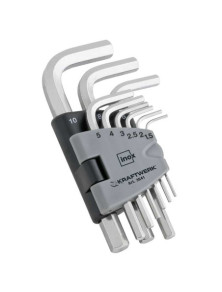 ZESTAW KLUCZY TRZPIENIOWYCH KRÓTKICH 1.5-10MM INOX