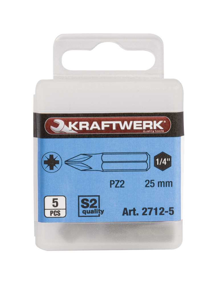 BIT STANDARD 1/4" PZ2X25MM 5SZT /KRAFTWERK/ BIT STANDARD 1/4" PZ2X25MM 5SZT /KRAFTWERK/
