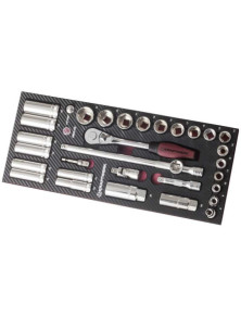 WKŁADKA EVA3 Z NASADKAMI 3/8" (32)