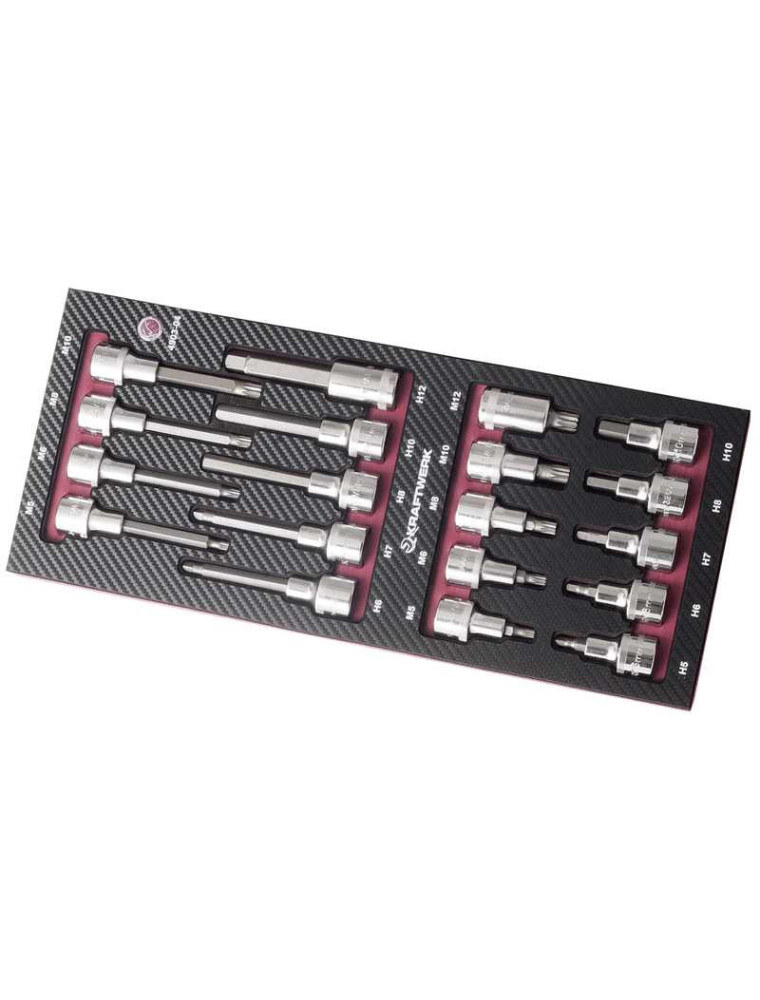 WKŁADKA EVA3 Z NASADKAMI 1/2" HEX/XZN (19) WKŁADKA EVA3 Z NASADKAMI 1/2" HEX/XZN (19)