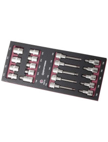 WKŁADKA EVA3 Z NASADKAMI 1/2" TORX E/TX (19)