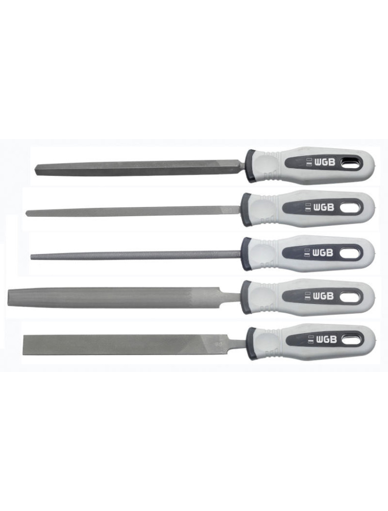 ZESTAW 5 PILNIKÓW 250MM Z RĘKOJEŚCIĄ /WGB/ ZESTAW 5 PILNIKÓW 250MM Z RĘKOJEŚCIĄ /WGB/