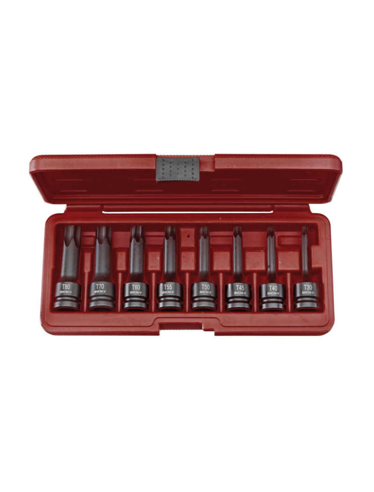 ZESTAW NASADEK MASZYNOWYCH 1/2" TORX TX30-TX80 (8) ZESTAW NASADEK MASZYNOWYCH 1/2" TORX TX30-TX80 (8)