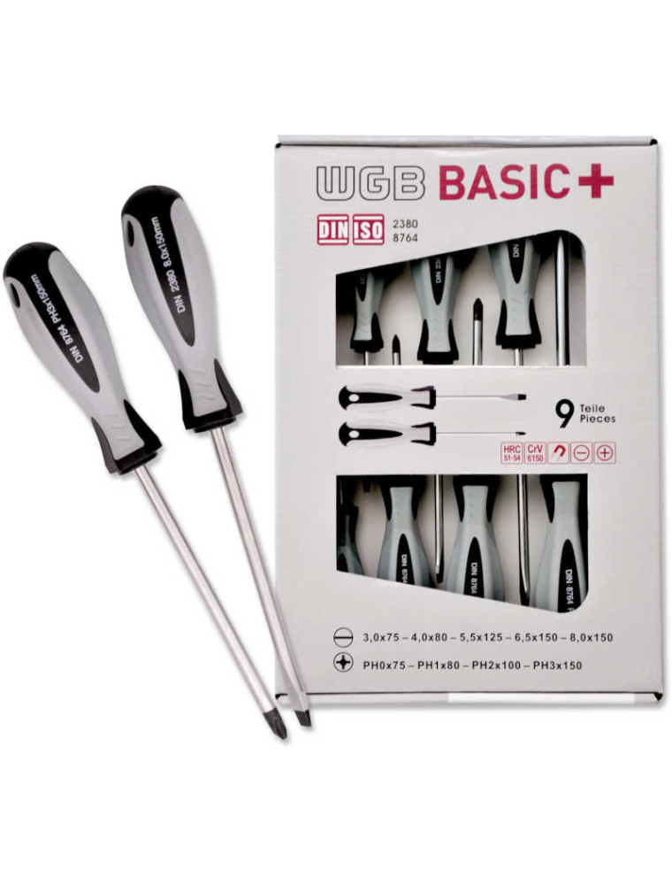 ZESTAW WKRĘTAKÓW PŁ + PH (9) BASIC+ /WGB/ ZESTAW WKRĘTAKÓW PŁ + PH (9) BASIC+ /WGB/
