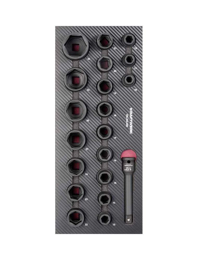 WKŁADKA EVA3 Z NASADKAMI MASZYNOWYMI 1/2" (20) WKŁADKA EVA3 Z NASADKAMI MASZYNOWYMI 1/2" (20)