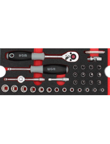 ZESTAW KLUCZY NASADOWYCH 1/4" W PIANCE (36) /WGB/