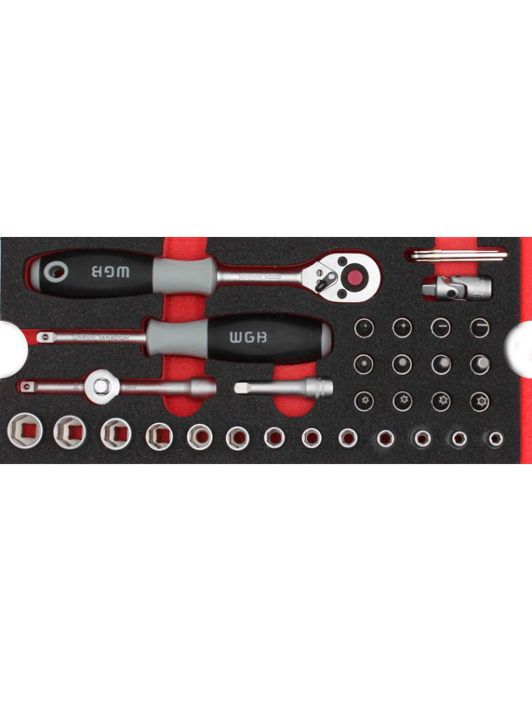 ZESTAW KLUCZY NASADOWYCH 1/4" W PIANCE (36) /WGB/ ZESTAW KLUCZY NASADOWYCH 1/4" W PIANCE (36) /WGB/