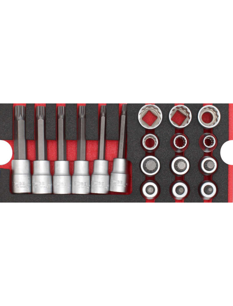 ZESTAW NASADEK 1/2" XZN + 12-KT (18) /WGB/ ZESTAW NASADEK 1/2" XZN + 12-KT (18) /WGB/
