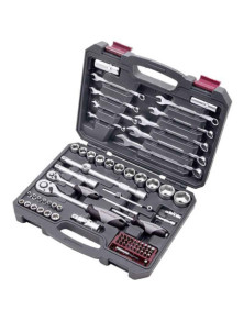 ZESTAW KLUCZY NASADOWYCH 1/4"+1/2" Basic 84 CZĘŚCI