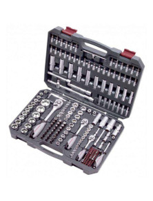 ZESTAW KLUCZY NASADOWYCH 1/4"+3/8"+1/2" 200 CZĘŚCI