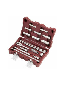 ZESTAW KLUCZY NASADOWYCH CALOWYCH 3/8", 24 CZĘŚCI