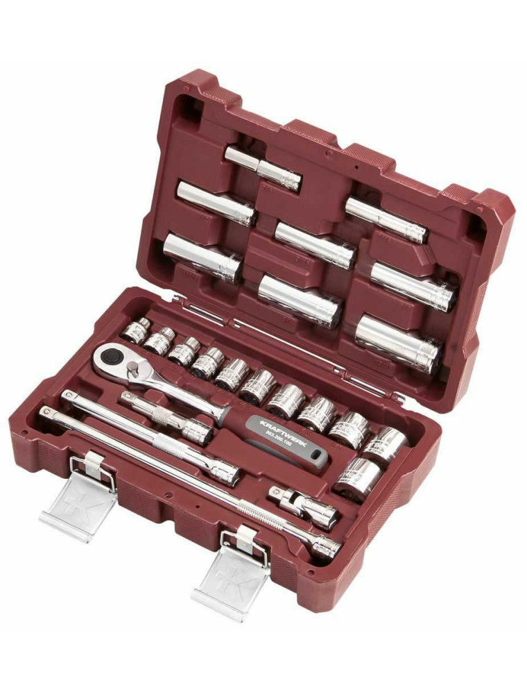 ZESTAW KLUCZY NASADOWYCH CALOWYCH 3/8", 24 CZĘŚCI ZESTAW KLUCZY NASADOWYCH CALOWYCH 3/8", 24 CZĘŚCI