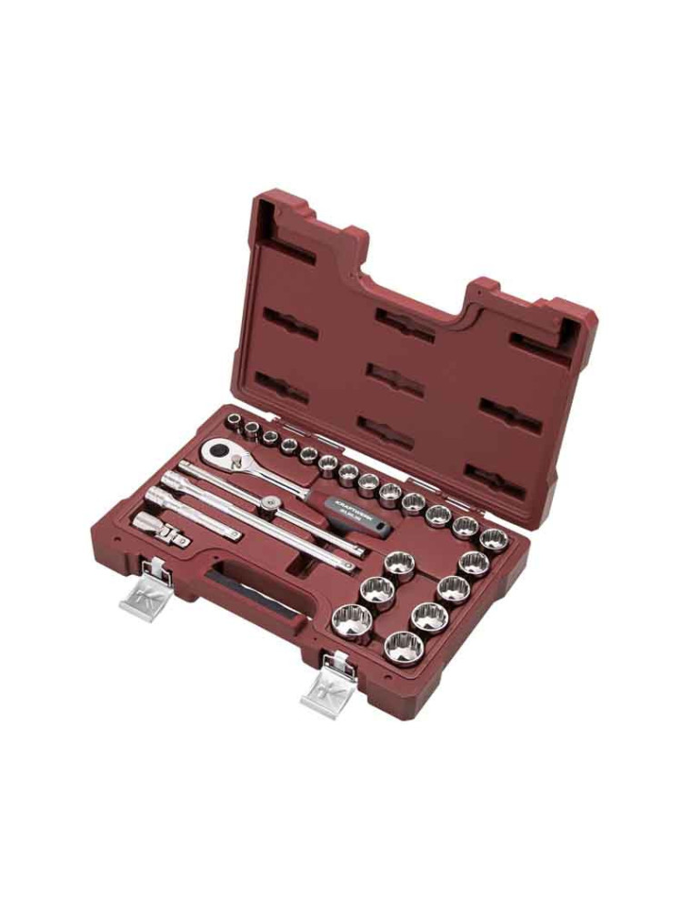 ZESTAW KLUCZY NASADOWYCH 1/2" 25-CZĘŚCIOWY ZESTAW KLUCZY NASADOWYCH 1/2" 25-CZĘŚCIOWY